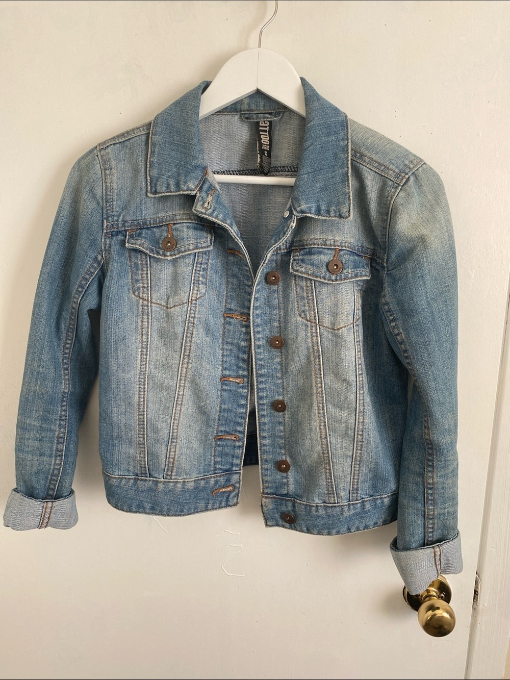Tattoo Jeans Denim Y2K Trucker Jacket Women’s Size Small Casual Fall School